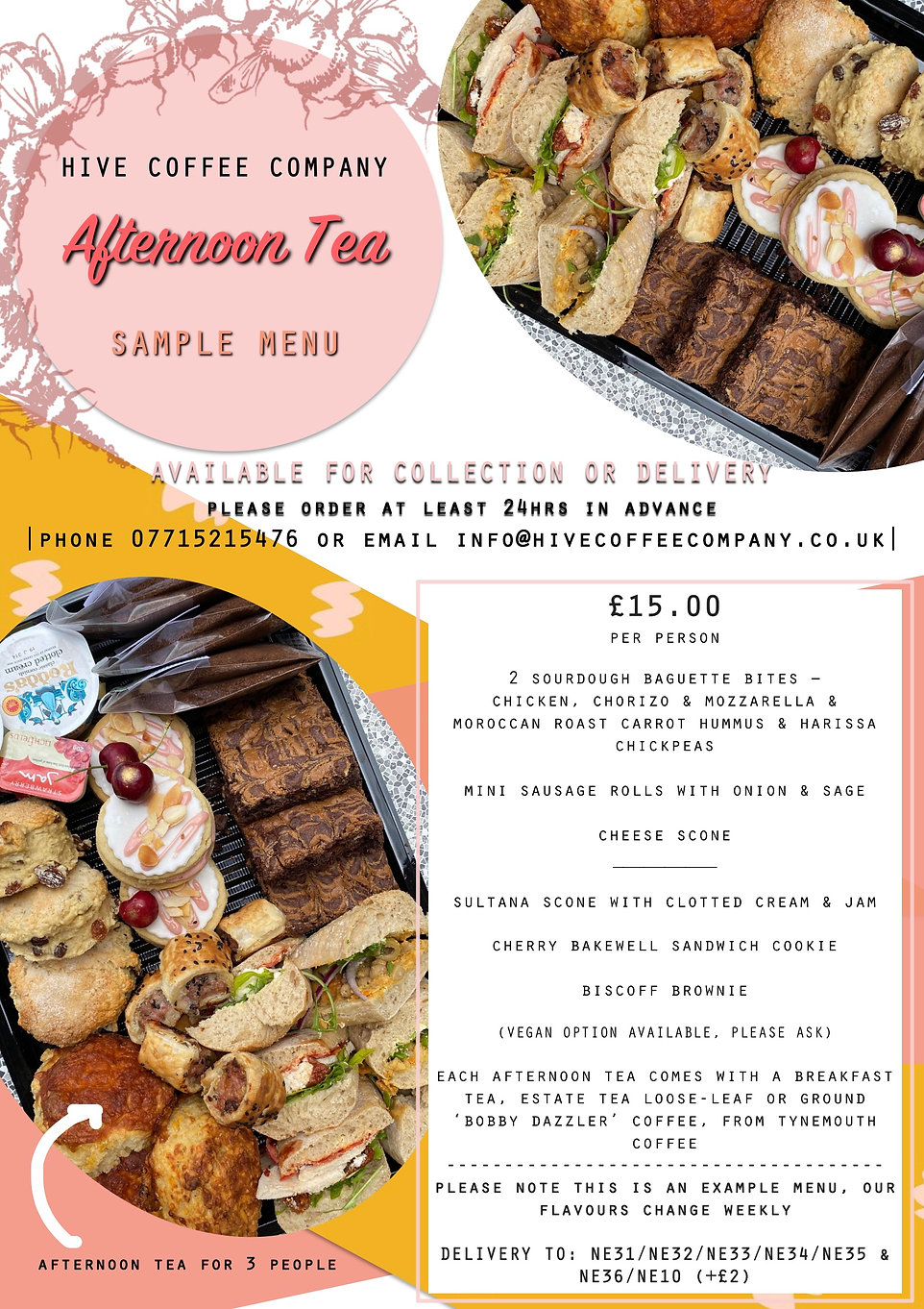 AFTERNOON TEA MENU
